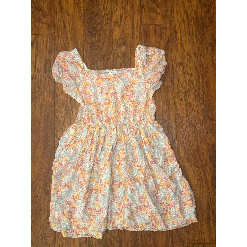 Roxy Girls Floral Dress in Pastel Pink, Yellow & Blue